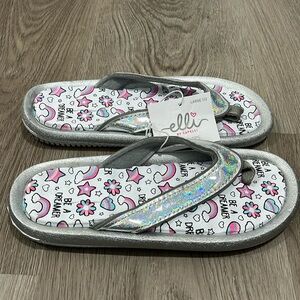 NWT Elli by Capelli girls flip flops Large Size 1-2